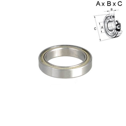 [ROD017] RODAMIENTO SELLADO 15x4x21mm (RUEDA) 
