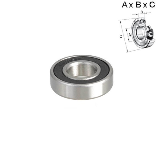 [ROD018] RODAMIENTO SELLADO 12x6x24mm (RUEDA) 6901RS