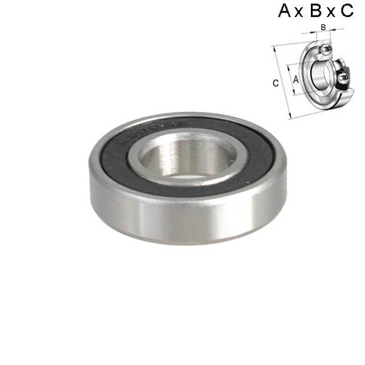 [ROD022] RODAMIENTO SELLADO 15x9x32mm (RUEDA) 6002RS