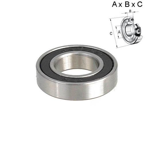 [ROD025] RODAMIENTO SELLADO 18x7x30mm (RUEDA) 6903RS-18