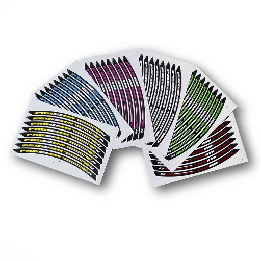 PEGATINAS LLANTA 27,5" 8PCS VARIOS COLORES "PROWEN"