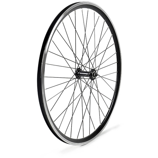 [17854D] RUEDA DELANTERA 700x20-23" NEGRA PERFIL C/CIERRE 36 H, BUJE ALUM