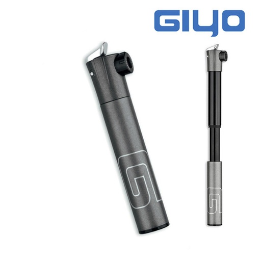 [22127] MINI INFLADOR MTB "GIYO" ALUM TELESCOPICA 80PSI GM-43LT