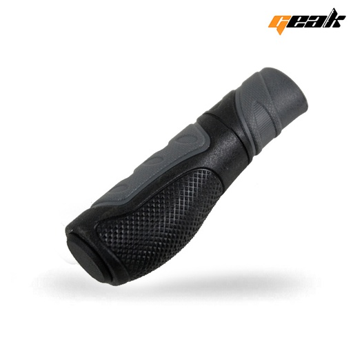 [38236] PAR PUÑOS DE GOMA Y KRANTON NEGRO/GRIS 128MM "GEAK"