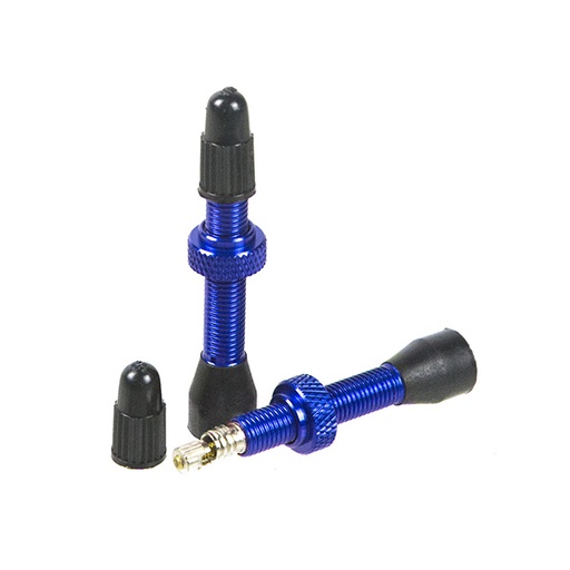 [22177C] VALVULAS ALUMINIO F/V 39MM (PAR) COLOR AZUL