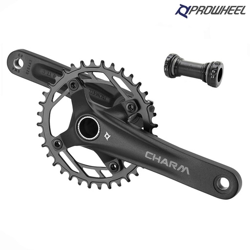 [22247B] JGO.BIELAS ALUMINIO+EJE, 175MM 11VEL 34D "PROWHEEL"