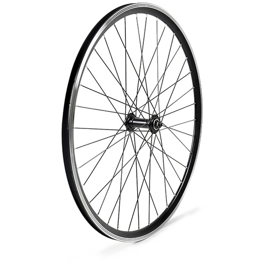 [17875D] RUEDA DELANTERA 700x35" NEGRA PERFIL C/CIERRE 36 H, BUJE ALUM