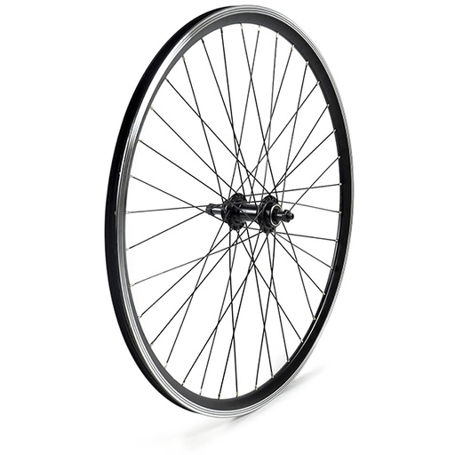 [17875T] RUEDA TRASERA 700x35" NEGRA PERFIL ROSCA C/CIERRE 36 H, BUJE ALUM