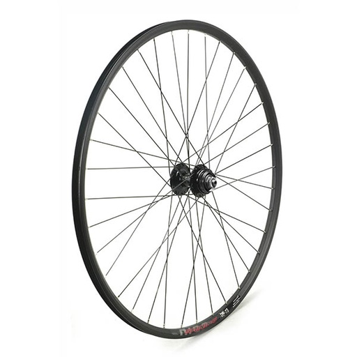 [15882D] RUEDA DELANTERA 29" NEGRA DISCO CENTER LOCK, 36H INOX