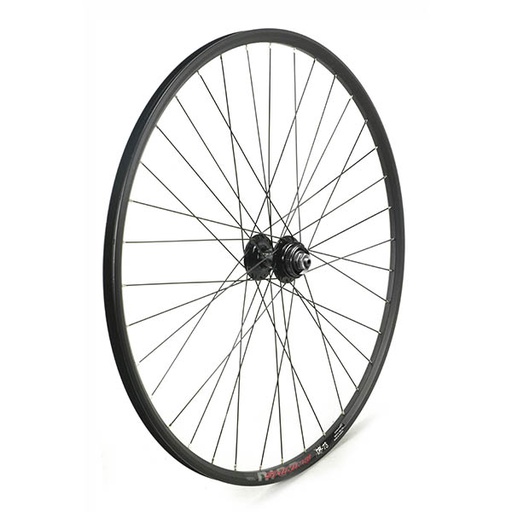 [15882D] RUEDA DELANTERA 29" NEGRA DISCO CENTER LOCK, 36H INOX