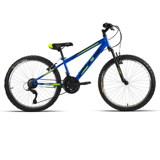 [37219] BICI 24" MTB NIÑO ACERO "MICROSIFT" C/SUSP AZUL 21VEL