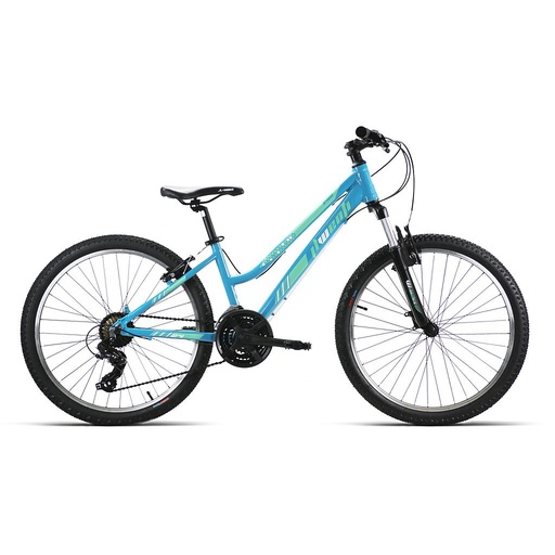 [37226] BICI 24" NIÑA ALUM SHIMANO SUSP D/MANDO 1X7V CELESTE T13 2025
