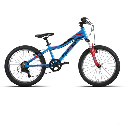 [37210] BICI 20" NIÑO ALUM. AZUL/ROJO "PROWEN" 6VEL SUSP DELT 2025