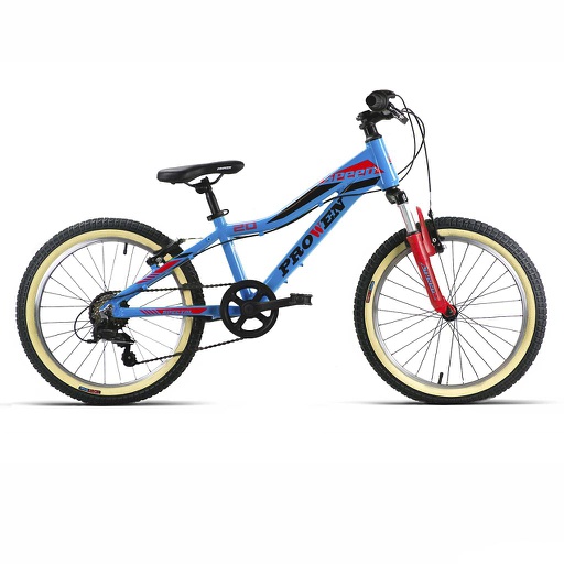 [37210] BICI 20" NIÑO ALUM. AZUL/ROJO "PROWEN" 6VEL SUSP DELT 2025