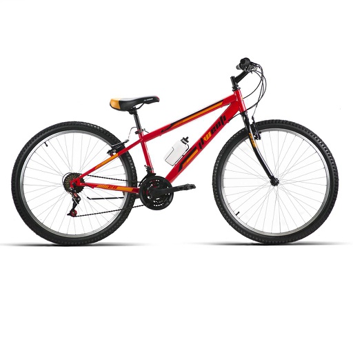 [37228L] BICI 26" MTB HOMBRE ACERO ECO "B300" ROJO/NARAN. 2022 T-18