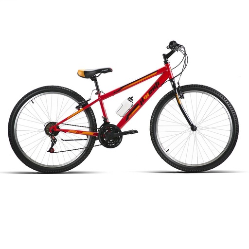 [37228L] BICI 26" MTB HOMBRE ACERO ECO "B300" ROJO/NARAN. 2024 T-18