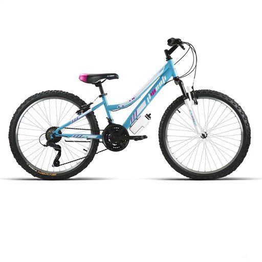 [37236] BICI 26" MUJER ACERO C/SUSP CELESTE 1x7 SHIMANO