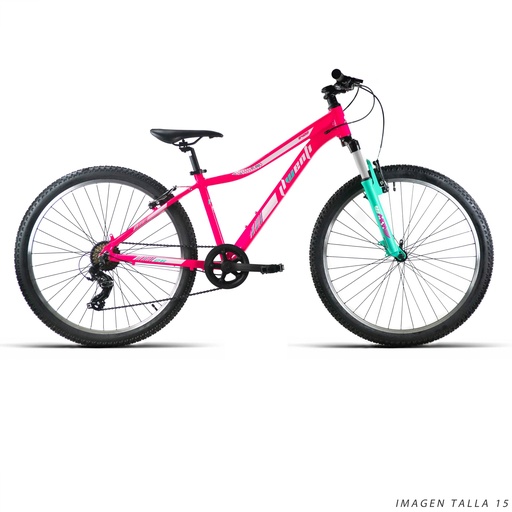 [37239S] BICI 26" MUJER ALUM 1x7 2025 ROSA T-15