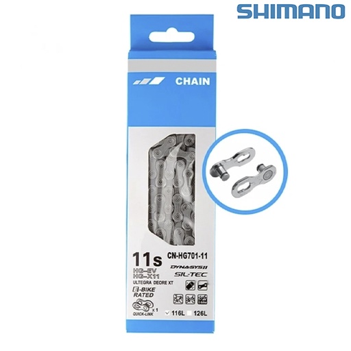 [77088] CADENA 11 VEL SHIMANO HG701 ULTEGRA/XT 116 ESL QLINK